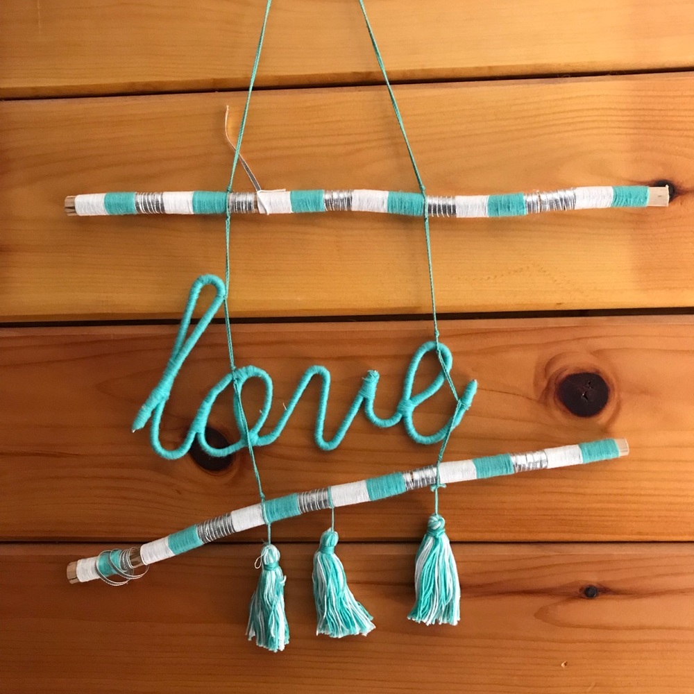 Teal wall decor